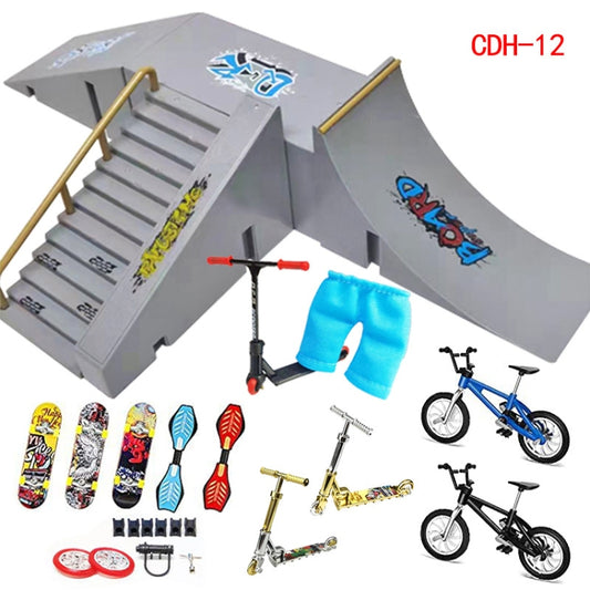 CDH-12 Mini Finger Bike Bicycle Finger Skateboards Skate Ramp Parts Set - Model Toys by buy2fix | Online Shopping UK | buy2fix