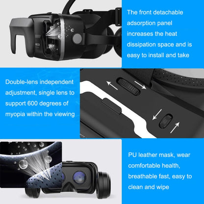 VRSHINECON G04EA+B03 Handle 7th VR Glasses 3D Virtual Reality Game Digital Glasses With Headset - Consumer Electronics by VRSHINECON | Online Shopping UK | buy2fix