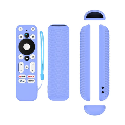 For ONN Android TV 4K UHD Streaming Device Y55 Anti-Fall Silicone Remote Control Cover(Luminous Blue) - Consumer Electronics by buy2fix | Online Shopping UK | buy2fix