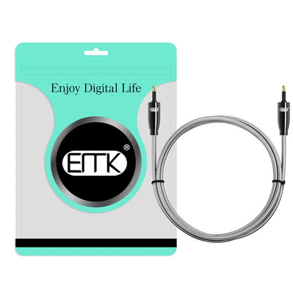 EMK QH4.0 Mini Toslink 3.5mm Interface SPDIF Audio Fiber Optical, Length: 8m(Black) -  by EMK | Online Shopping UK | buy2fix