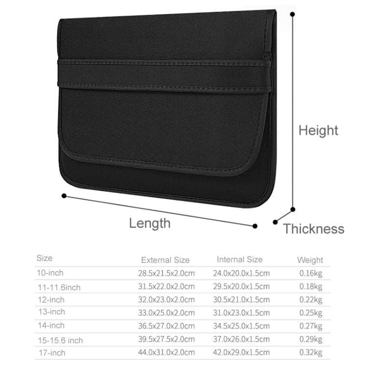 10 Inch Neoprene Laptop Lining Bag Horizontal Section Flap Clutch Bag(Purple) -  by buy2fix | Online Shopping UK | buy2fix