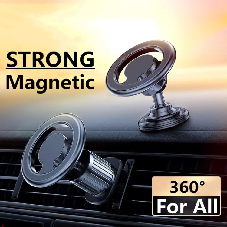 D19 Car Magnetic Mobile Phone Holder Rotatable Metal Navigation Bracket, Spec: Sticker (Black) - In Car by buy2fix | Online Shopping UK | buy2fix