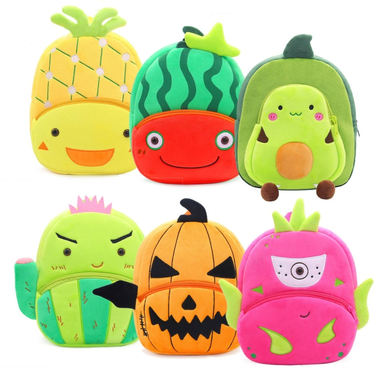 Vegetable Fruit Series Cartoon Plush Kids Backpack Children School Bags(Watermelon) - Kids Bags by buy2fix | Online Shopping UK | buy2fix