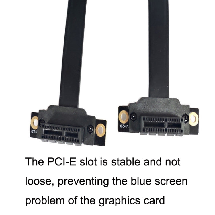 PCI-E 3.0 1X 180-degree Graphics Card Wireless Network Card Adapter Block Extension Cable, Length: 40cm -  by buy2fix | Online Shopping UK | buy2fix