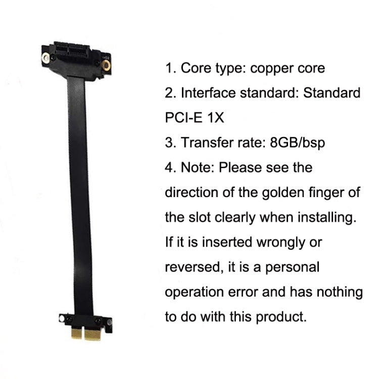 PCI-E 3.0 1X 180-degree Graphics Card Wireless Network Card Adapter Block Extension Cable, Length: 50cm -  by buy2fix | Online Shopping UK | buy2fix