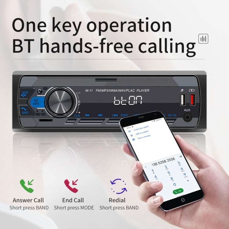 A3032 Car Bluetooth MP3 Player ISO Interface EQ Sound Effect Fast Charge Colorful Button Radio(Black) - In Car by buy2fix | Online Shopping UK | buy2fix