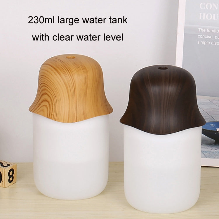 Desktop USB Humidifier Wood Grain Air Aromatherapy Night Light(Dark Color) - Air Purifiers & Parts by buy2fix | Online Shopping UK | buy2fix