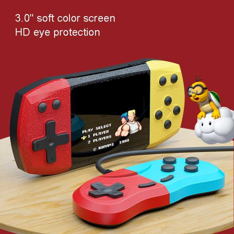 F1 3 Inch Horizontal Screen 620 In 1 Large Screen Pocket Console, Style: Double Player Red Yellow - Pocket Console by buy2fix | Online Shopping UK | buy2fix
