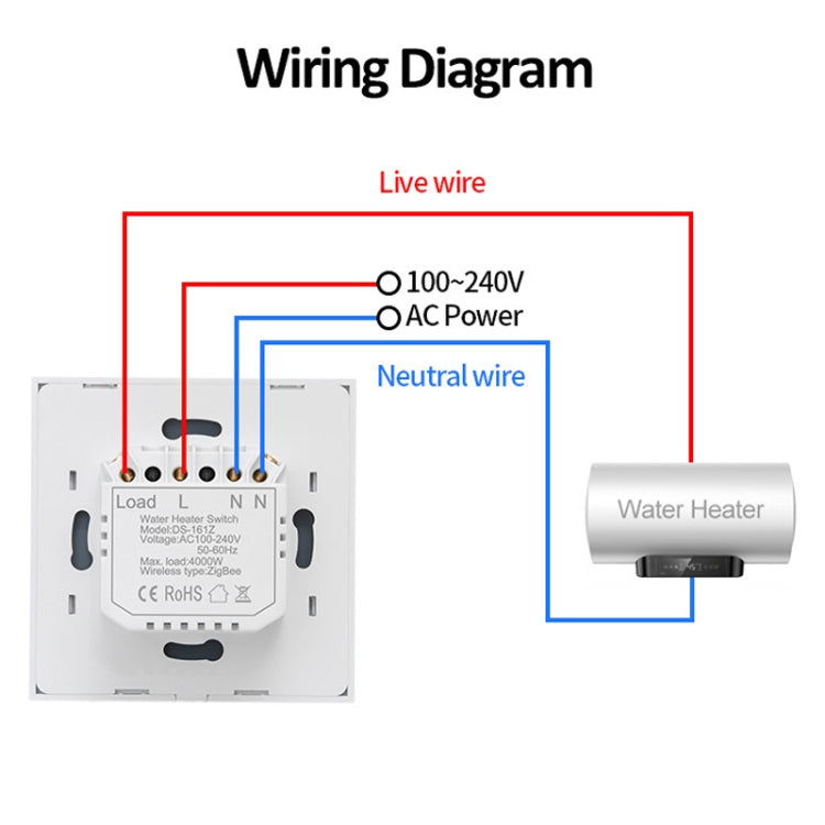 ZigBee 20A Water Heater Switch Black High Power Time Voice Control EU Plug - Consumer Electronics by buy2fix | Online Shopping UK | buy2fix