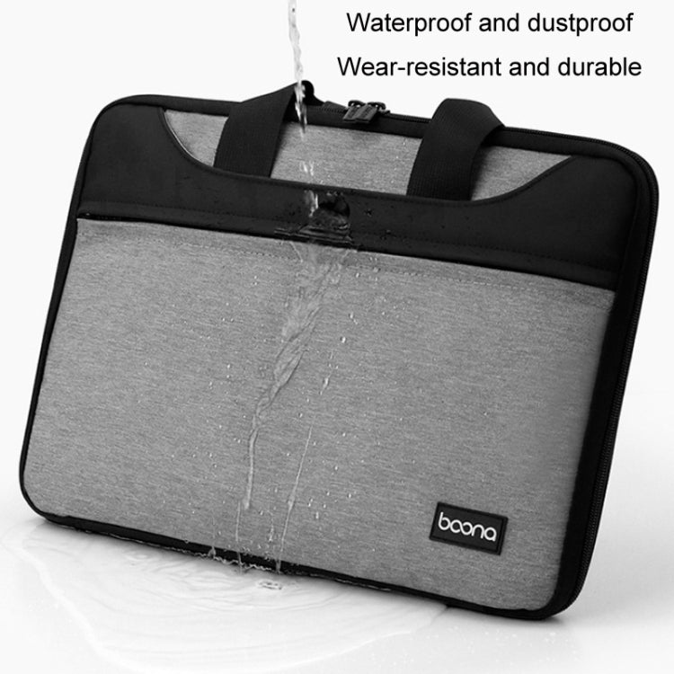 Baona BN-I003 Oxford Cloth Full Open Portable Waterproof Laptop Bag, Size: 11/12 inches(Gray+Power Bag) - 10 - 11 inch by Baona | Online Shopping UK | buy2fix