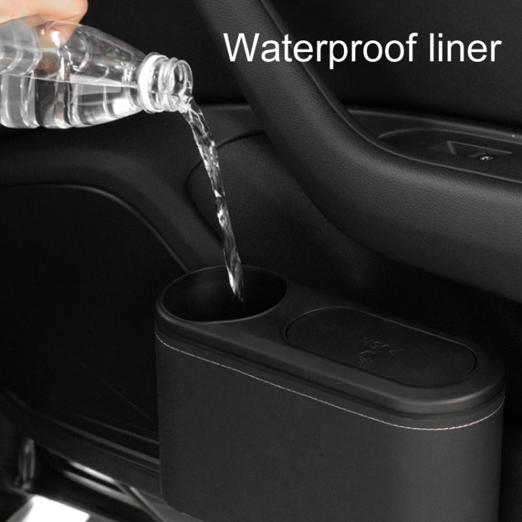 Car Seat Water Cup Holder Umbrella Storage Box Trash Can, Color: Brown Leather - In Car by buy2fix | Online Shopping UK | buy2fix