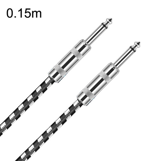 0.15m 2 Straight Head 6.35mm Guitar Cable Oxygen-Free Copper Core TS Large Two-core Cable -  by buy2fix | Online Shopping UK | buy2fix