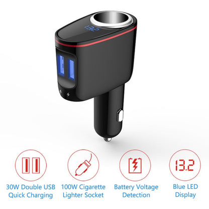 S-06A Multifunctional Car Cigarette Lighter 100W One for Two High Power Charger -  by buy2fix | Online Shopping UK | buy2fix