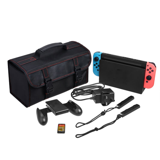 For Nintendo Switch Game Console Storage Bag PU Handbag Carrying Bag(Black) - Bags by buy2fix | Online Shopping UK | buy2fix