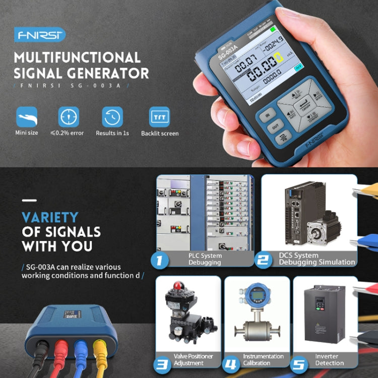 FNIRSI SG-003A Multifunctional PWM Signal Generator 4-20ma Voltage Current Calibrator, EU Plug(Blue) -  by FNIRSI | Online Shopping UK | buy2fix