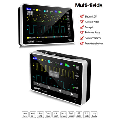 FNIRSI 1013D 1GS Sampling Dual Channel 100M Bandwidth Digital Oscilloscope, US Plug(English) -  by FNIRSI | Online Shopping UK | buy2fix