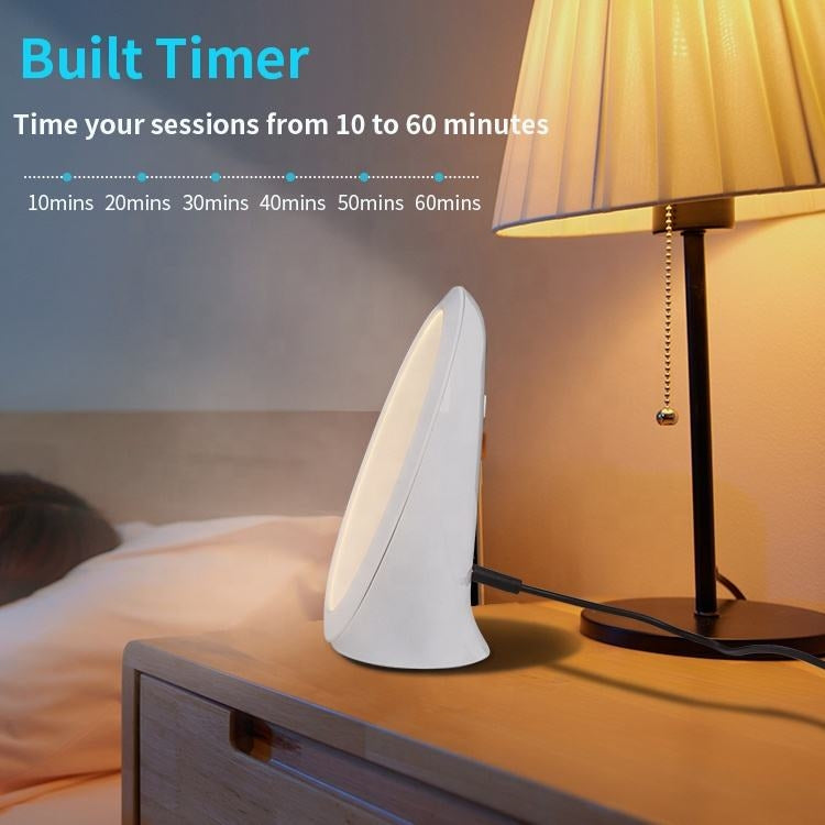 JSK-SL02 LED SAD Touch Timing Stepless Dimming Therapy Mood Desk Lamp Simulate Natural Light EU Plug - Others by buy2fix | Online Shopping UK | buy2fix