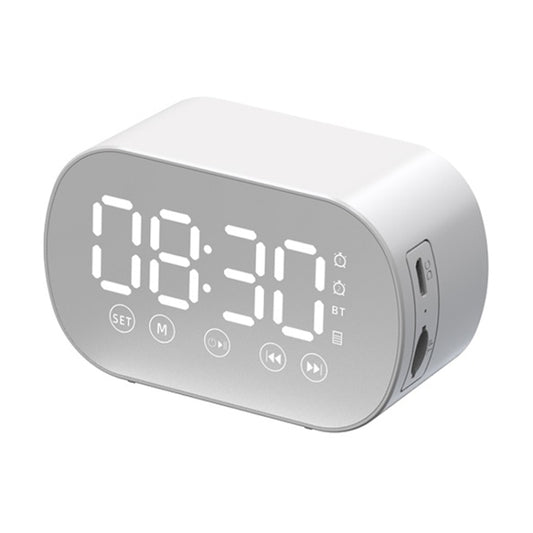 S15 Wireless Card Bluetooth Speaker Mini Alarm Clock(White) - Mini Speaker by buy2fix | Online Shopping UK | buy2fix