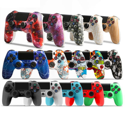 For PS4 Wireless Bluetooth Game Controller With Light Strip Dual Vibration Game Handle(Black) - Gamepads by buy2fix | Online Shopping UK | buy2fix