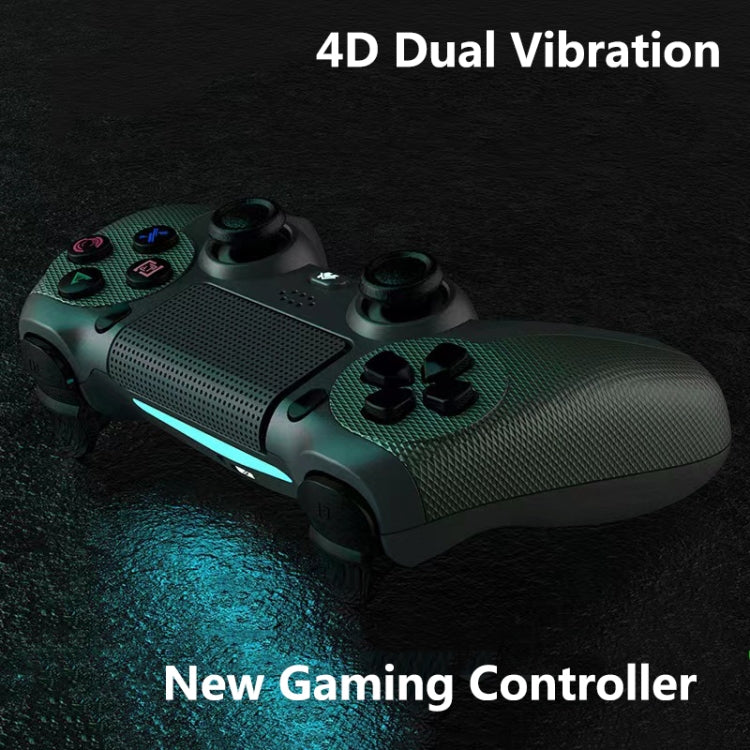 KM048 For PS4 Bluetooth Wireless Gamepad Controller 4.0 With Light Bar(Cangling Green) - Gamepads by buy2fix | Online Shopping UK | buy2fix