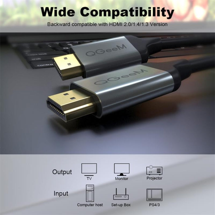 QGeeM QG-AV17 HDMI To HDMI Connection Cable Support 8K&60Hz 3m Length - Cable by QGeeM | Online Shopping UK | buy2fix