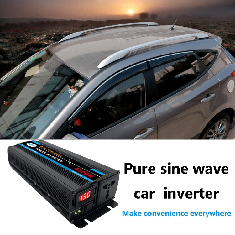 4000W 12V to 220V High Power Car Pure Sine Wave Inverter Power Converter - Pure Sine Wave by buy2fix | Online Shopping UK | buy2fix