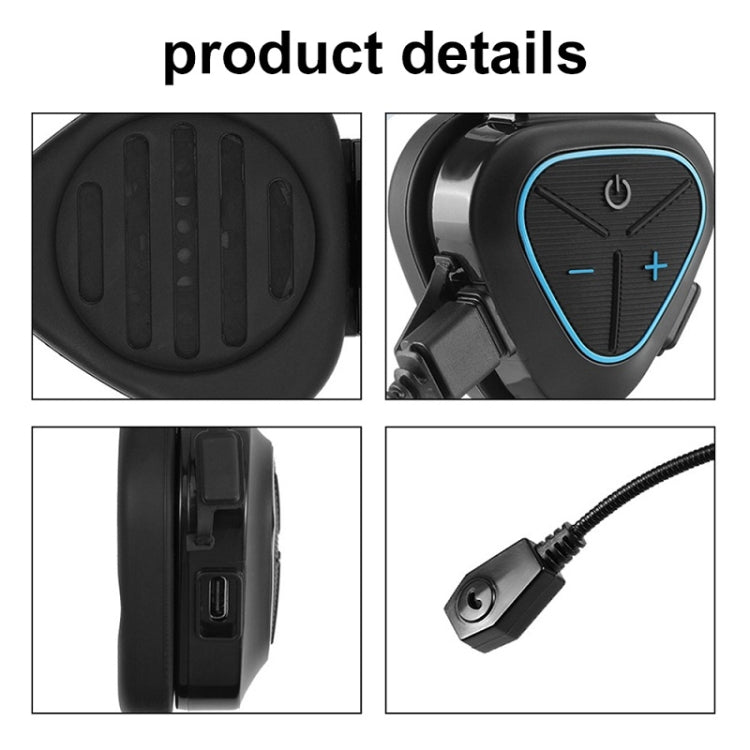 LX1 Motorcycle Half Helmet Waterproof Wireless 5.3 Bluetooth Headset, Version: English(Standard Blue) - Motorcycle Walkie Talkie by buy2fix | Online Shopping UK | buy2fix