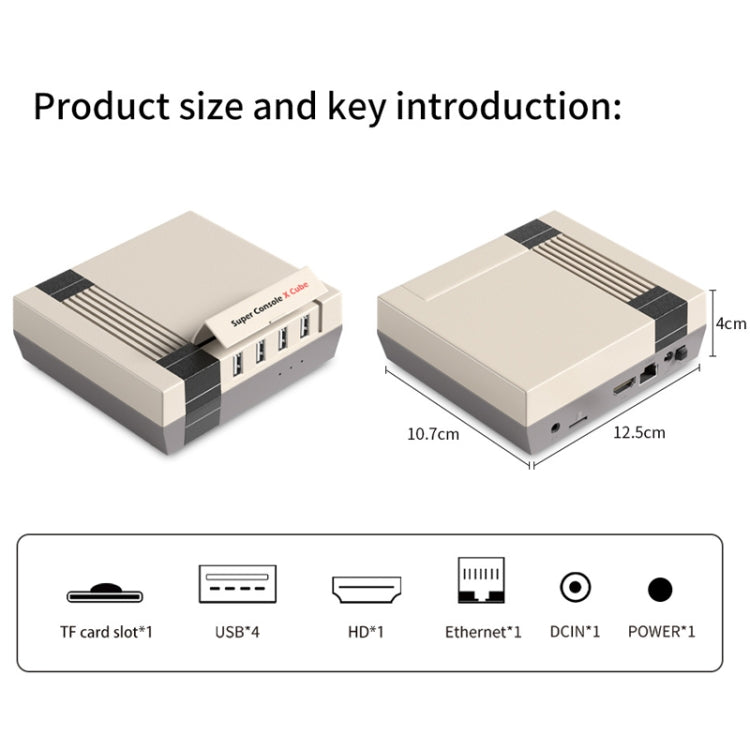 Super Console X Cube Wireless Retro TV Video Game Console Built-in 50+ Emulators 256G 50000+ Games(EU Plug) - Pocket Console by buy2fix | Online Shopping UK | buy2fix