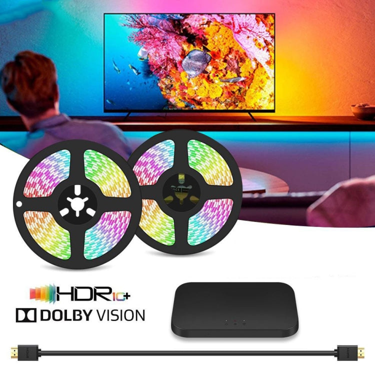 HDMI 2.0-PRO Smart Ambient TV Led Backlight Led Strip Lights Kit Work With TUYA APP Alexa Voice Google Assistant 2 x 1m(UK Plug) - Casing Waterproof Light by buy2fix | Online Shopping UK | buy2fix