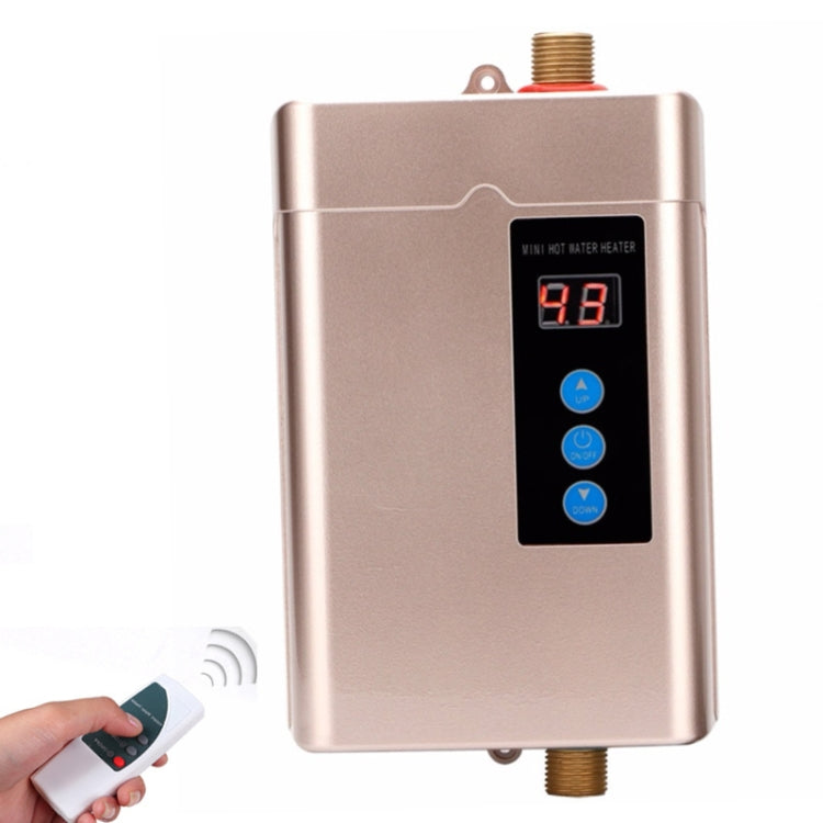 UK Plug 3000W  Electric Water Heater With Remote Control Adjustable Temperate(Black) - Water Heaters & Parts by buy2fix | Online Shopping UK | buy2fix