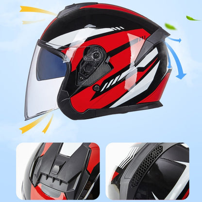 GXT Electric Vehicle Four Seasons Sun Protection & Windshield Double Lens Helmet, Size: L(Matt Black Gray) - Helmets by GXT | Online Shopping UK | buy2fix