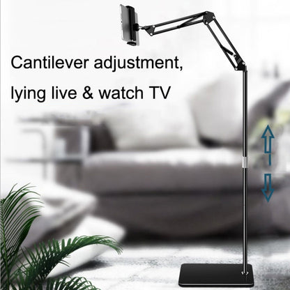 175cm Mobile Phone Tablet Live Broadcast Bedside Lifting Bracket Telescopic Cantilever Model (Black) - Lazy Bracket by buy2fix | Online Shopping UK | buy2fix