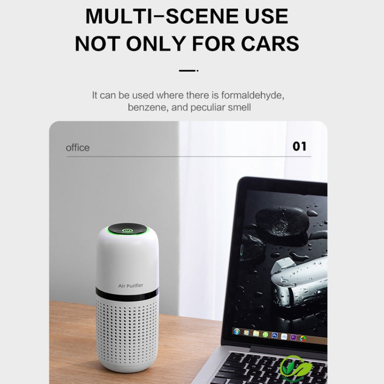 Mini Car Air Purifier Desktop Negative Ion Filter(White) - Air Purifier by buy2fix | Online Shopping UK | buy2fix