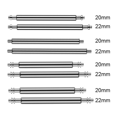 100pcs/set 304 Stainless Steel Strap Connecting Rod Strap All Steel Switch Lugs, Style: Double Drag (1.5x22mm) - Watch Accessories by buy2fix | Online Shopping UK | buy2fix