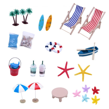 B Style Mini Beach Set Miniature Model Ornament Summer Ocean Simulation Scene Photo Decoration Props -  by buy2fix | Online Shopping UK | buy2fix