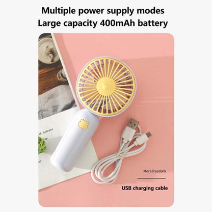 Handheld USB Charging Portable Desktop Small Electric Fan(Gray) - Electric Fans by buy2fix | Online Shopping UK | buy2fix