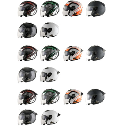 KUQIBAO Motorcycle Smart Bluetooth Sun Protection Double Lens Safety Helmet, Size: L(Glossy Black Phantom Fiber) - Helmets by KUQIBAO | Online Shopping UK | buy2fix