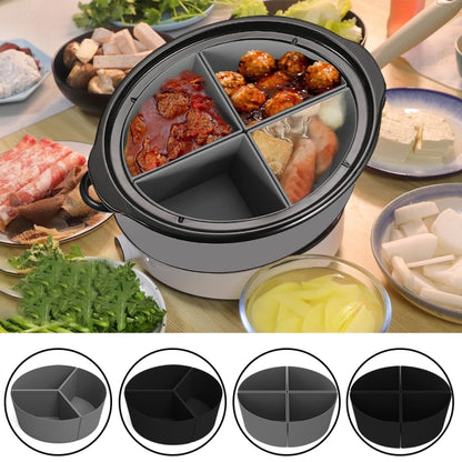 For Crockpot 6QT Slow Cooker Silicone Liners Divider Reusable Leak Proof Mats, Spec: Gray  4 Compartments - Kitchen Machine Accessories by buy2fix | Online Shopping UK | buy2fix