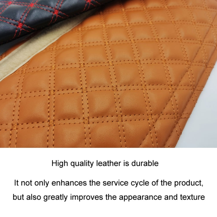 Rhombus Leather Seat Belt Shoulder Protector Pads, Color: Black Leather Red Line - Seat Belts & Padding by buy2fix | Online Shopping UK | buy2fix