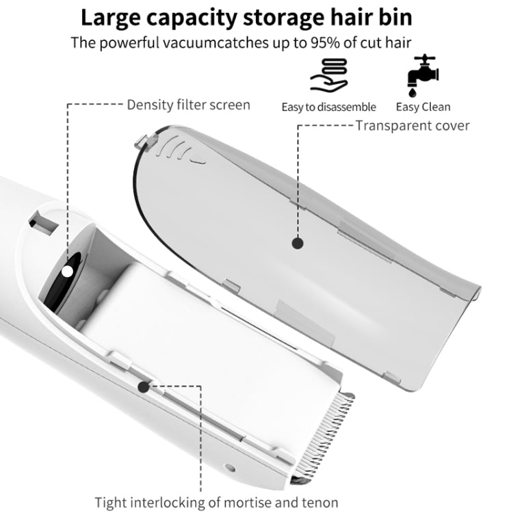 Electric Waterproof Hairdresser Children Low Noise Rechargeable Push Clipper, Specification: Digital Version White - Hair Trimmer by buy2fix | Online Shopping UK | buy2fix