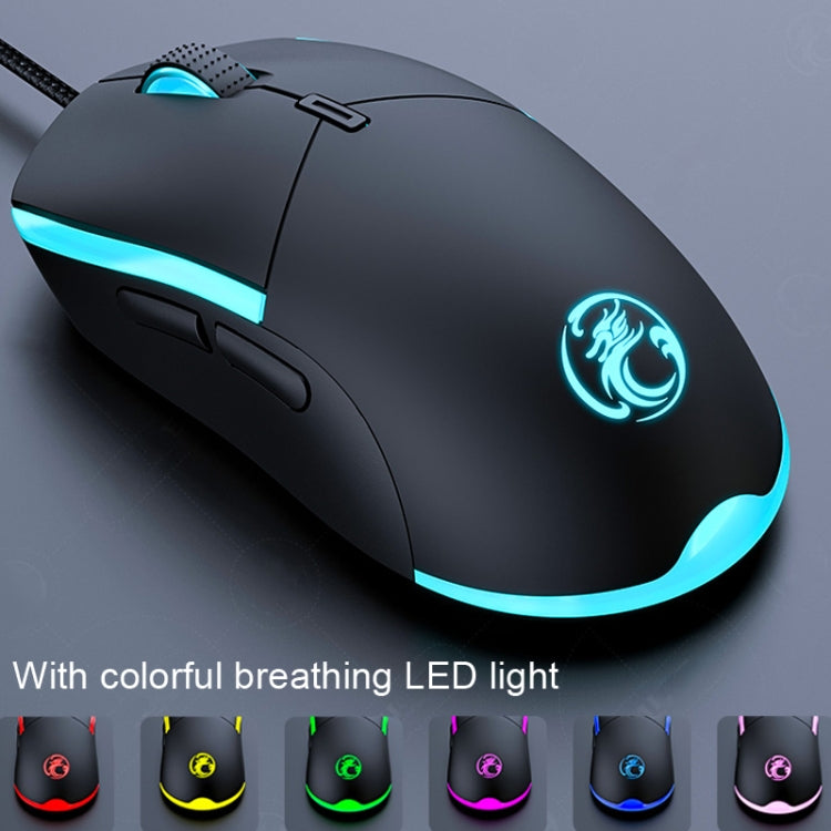 IMICE T30 Wired E-Sports Gaming Mouse LED Luminous Colorful Programmable 6D Mouse(Black) - Wired Mice by iMICE | Online Shopping UK | buy2fix