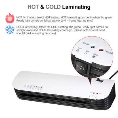 Osmile SL299 A4 Laminator Cold Hot Lamination Photo File Laminating Machine(EU Plug) - Photo Film Covering Machine by Osmile | Online Shopping UK | buy2fix