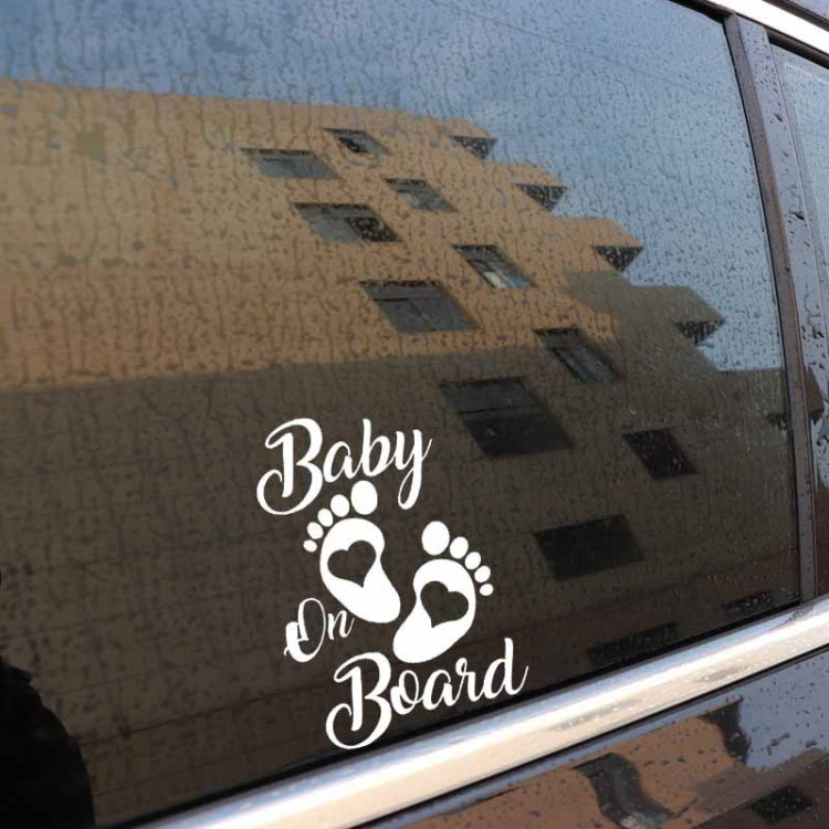 10pcs Baby On Board Warning Car Sticker Reflective Scratch Body Sticker(Black) - Decorative Sticker by buy2fix | Online Shopping UK | buy2fix