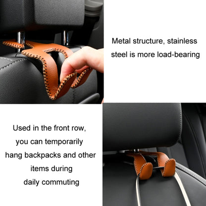 Car Double Hook Stainless Steel Rear Headrest Mobile Phone Holder(Red) - Auto Fastener & Clips by buy2fix | Online Shopping UK | buy2fix