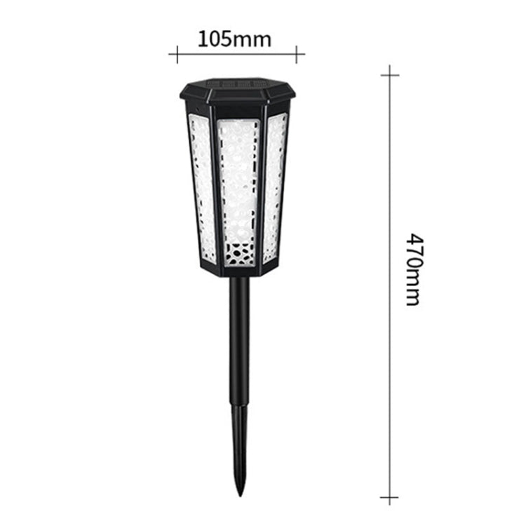 Hexagonal Hollow Solar Ground Lawn Lamp LED Outdoor Waterproof Decorative Garden Light(Warm Light + RGB) - Solar Lights by buy2fix | Online Shopping UK | buy2fix