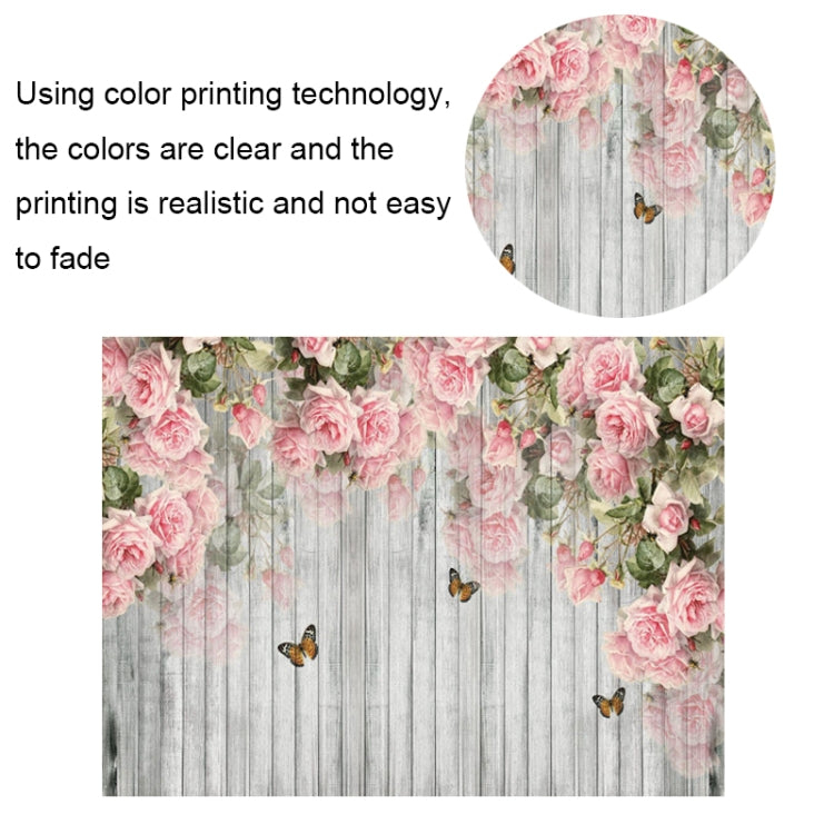 1.25x0.8m Wood Grain Flower Branch Props 3D Simulation Photography Background Cloth, Style: C-4033 - Wood Floor by buy2fix | Online Shopping UK | buy2fix