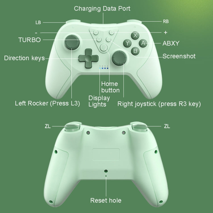 EasySMX T37 Wireless Joysticks Game Controller For Switch / Switch OLED / Switch Lite / PC(Green) - Gamepads by EasySMX | Online Shopping UK | buy2fix