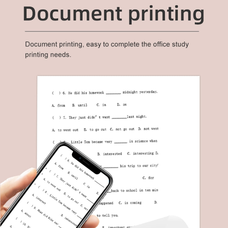 X6 200DPI Student Homework Printer Bluetooth Inkless Pocket Printer Pink Printer Paper x1 - Printer by buy2fix | Online Shopping UK | buy2fix