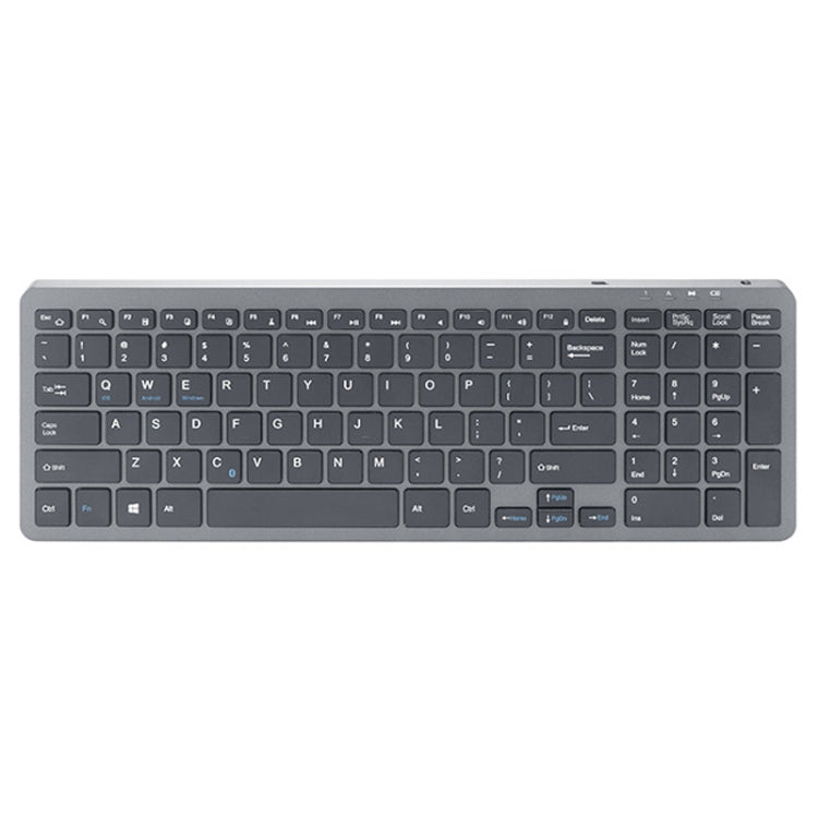 B035 2.4G Wireless Keyboard Scissor Foot Construction Silent Office Laptop External Keyboard, Color: Double-mold Bluetooth Gray - Wireless Keyboard by buy2fix | Online Shopping UK | buy2fix