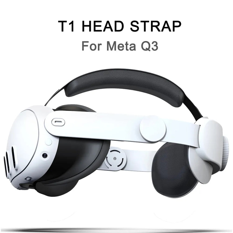 For Oculus/Meta Quest 3 VR Adjustable Elite Headset Head Strap(White) - VR Accessories by buy2fix | Online Shopping UK | buy2fix
